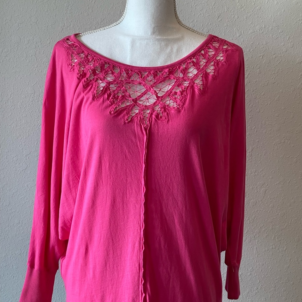 New, Dkny, Women lace top cotton blouse